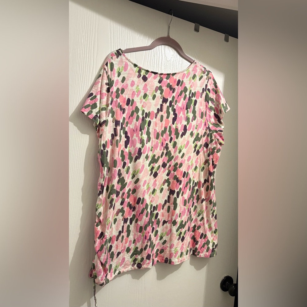 Belle by Kim Gravel slub knit short sleeve Top 1X - Picture 3 of 5